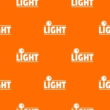 Lightbulb pattern vector orange Illustrazione stock