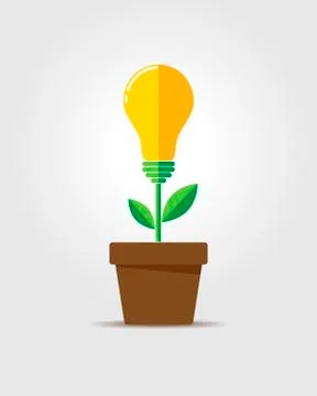 Lightbulb plant - vector illustration. Stock Illustration