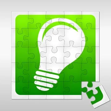 Lightbulb puzzle Stock Illustration