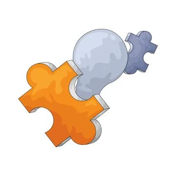 Lightbulb with Puzzle illustration イラスト素材