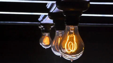 Lightbulb Rack Focus Stock Footage 115279865