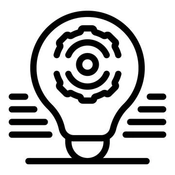 Lightbulb representing innovative thinking and problem solving Stockillustratie