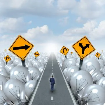 Lightbulb Road Stock-Illustration