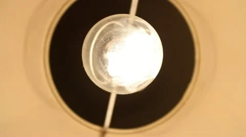Lightbulb Roof Directly Below on and off GFHD Stock Footage