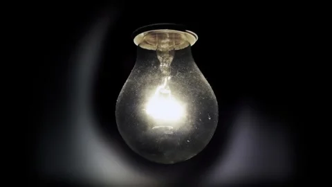 Lightbulb scary flicker strobe increasing freq Video stock 295271698