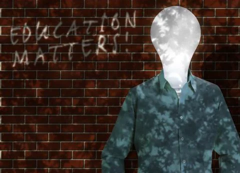 Lightbulb in a shirt Stock Illustration