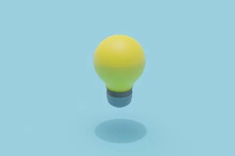 Lightbulb single isolated object. 3d render illustration イラスト素材