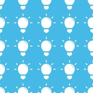 Lightbulb straight pattern Illustrazione stock