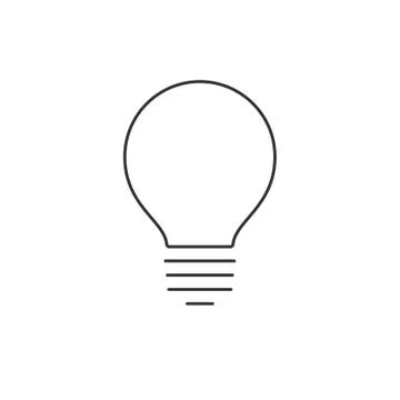 Lightbulb thin linear icon, concept of idea イラスト素材