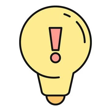 Lightbulb vector icon showing an important or creative idea Stock Illustration