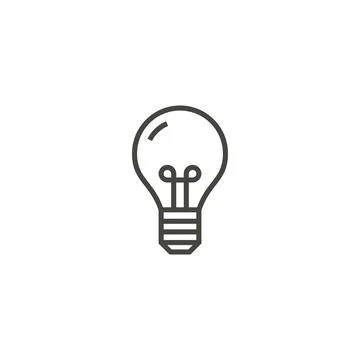 Lightbulb. Vector icon template Illustrazione stock