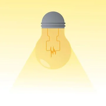 Lightbulb Vector - Illuminating Creativity and Innovation Stock Illustration