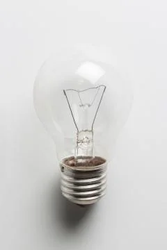 Lightbulb on white background Stock Photos