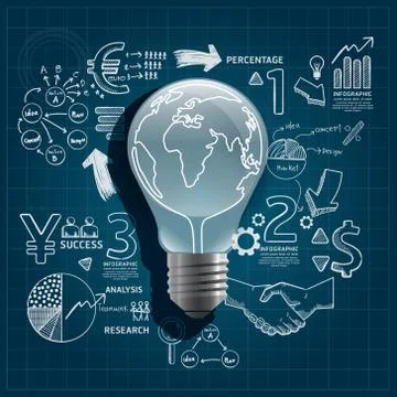 Lightbulblineblue [converted].eps Stock Illustration