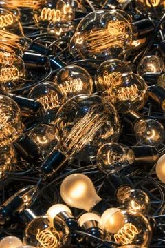 Lightbulbs background Stock Photos
