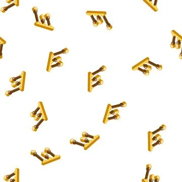 Lightbulbs design electrical tool isometric icon seamless pattern Stock Illustration