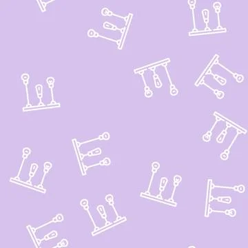 Lightbulbs design electrical tool line vector seamless pattern Stock Illustration