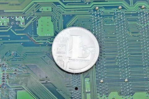 Lightcoin digital silver Stock Photos