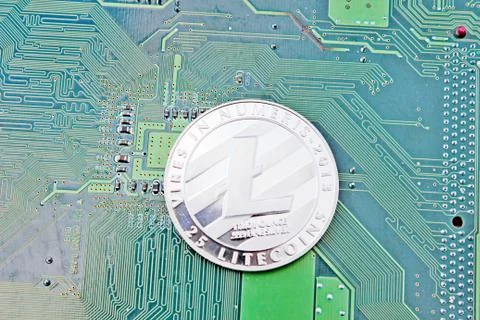 Lightcoin digital silver Stock Photos