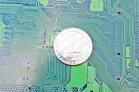 Lightcoin digital silver Stock Photos