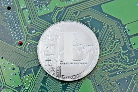 Lightcoin digital silver Stock Photos