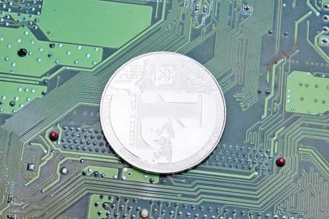 Lightcoin digital silver Stock Photos