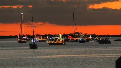Lighted Boat Parade Video stock 115845980
