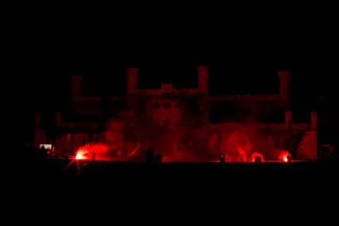 Lighted Castle Stock Photos