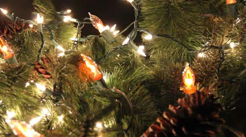 Lighted Christmas Wreath #2 Stock Footage 26193371