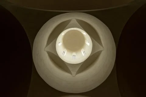 Lighted dome of a church Stock Photos