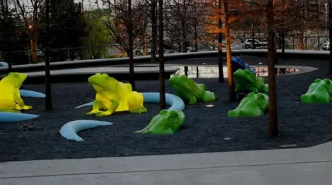 Lighted Frogs Video stock 15461102