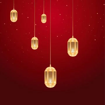 Lighted lanterns Stock Illustration