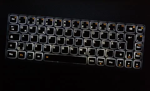 Lighted notebook keyboard macro concept 스톡 사진