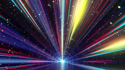 Lighted Stage Vibrant Multi Color Red and Blue Stock-Footage 201192023