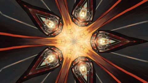 Lighted Start Kaleidoscope Stock Footage 246389299