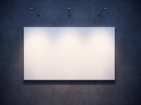 Lighten blank billboard Stock Illustration