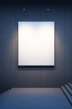 Lighten blank billboard Stock Illustration