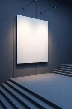 Lighten blank billboard Stock Illustration