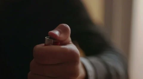 Lightener try in slow motion Stock-Footage 50984186