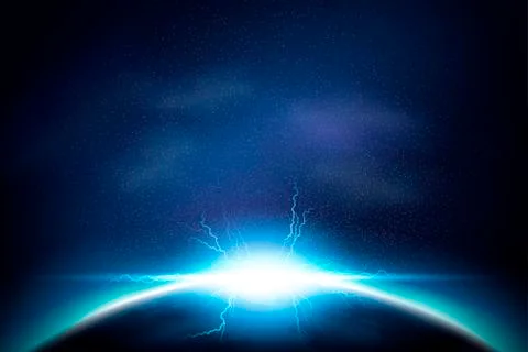 Lightening and shining effect 스톡 일러스트