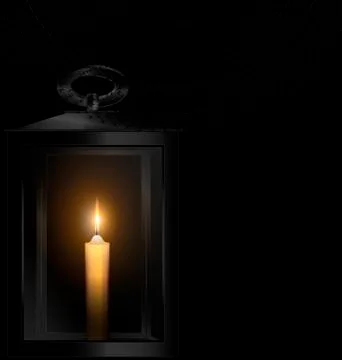 Lighter and candle Stock Illustration