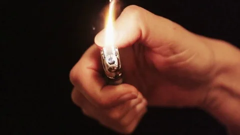Lighter Being Lit in the Dark &amp; Glowing 02 動画素材 72189901