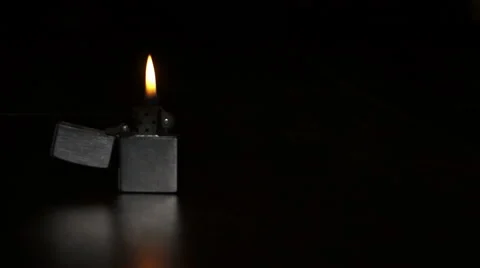 Lighter on a black background Stock Footage 48000527