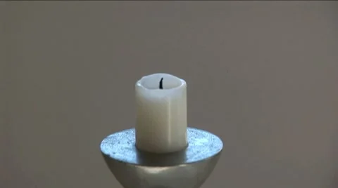 Lighter On Candle Stock Footage 8606217