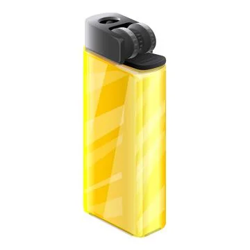 Lighter cigarette icon cartoon vector. Zippo fire Stock Illustration