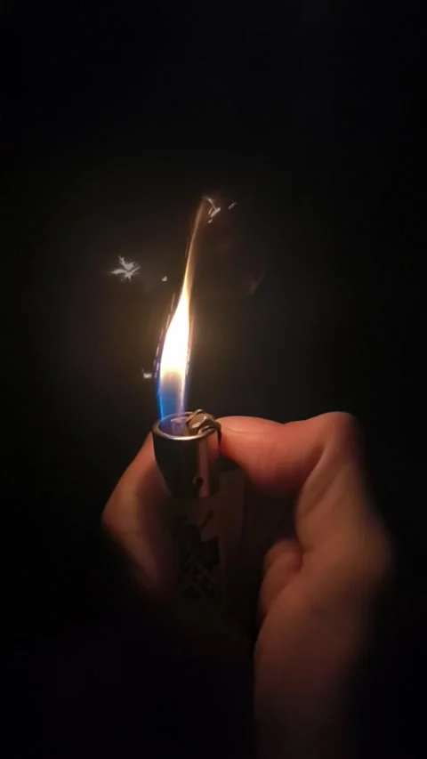 Lighter in the dark SLOWMOTION Stock Footage 274193627