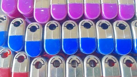 Lighter with different colours Stock Photos