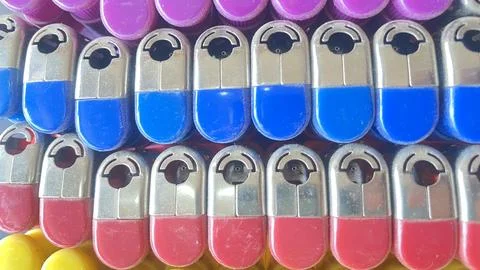 Lighter with different colours Stock Photos