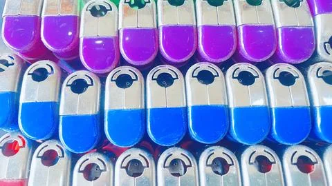 Lighter with different colours Stock Photos