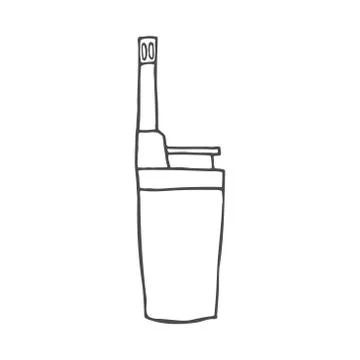 Lighter doodle. Vector illustration isolated on white background. Stock Illustration